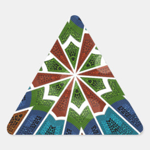 Snyggt Trendig - asiatisk textdesign Triangelformat Klistermärke