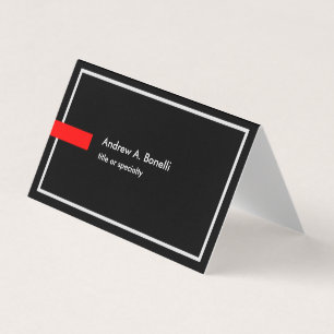 Snyggt Trendig Black White Red Professionell Moder Visitkort