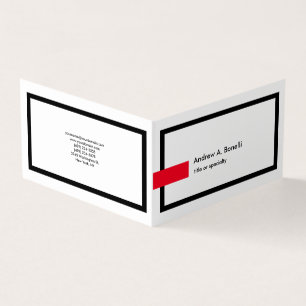 Snyggt Trendig Black White Red Professionell Moder Visitkort