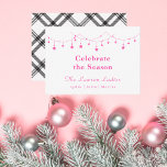 Snyggt Trendig Boho Rosa julstjärna Anteckningskort<br><div class="desc">Snyggt Trendig Boho Rosa julstjärtkort Julstjärnkort Julsedelskortet fångar perfekt säsongens anda med en aning boho bohemian charm. Den enkla och delikata rosa star mönster skapar en verkligt unik och konstnärlig Julhälsningar. Baksidan av detta kort har ett modernt och trendig svart och vitt mönster. Det här anteckningskortet kan användas som en...</div>
