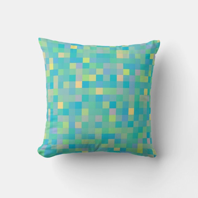 Snyggt Trendig Cheerful Multifärgad Mosaic Mönster Kudde (Framsida)