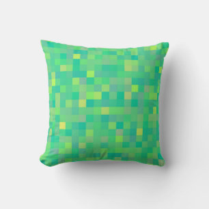 Snyggt Trendig Grönt Multifärgad Pixel Mönster Kudde