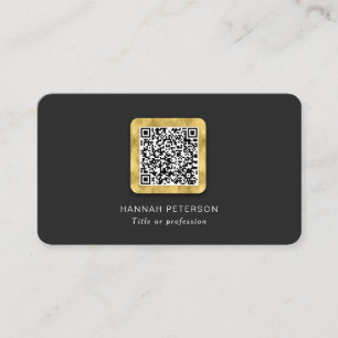 Snyggt trendig guld nätverksarbete med modern QR- Visitkort