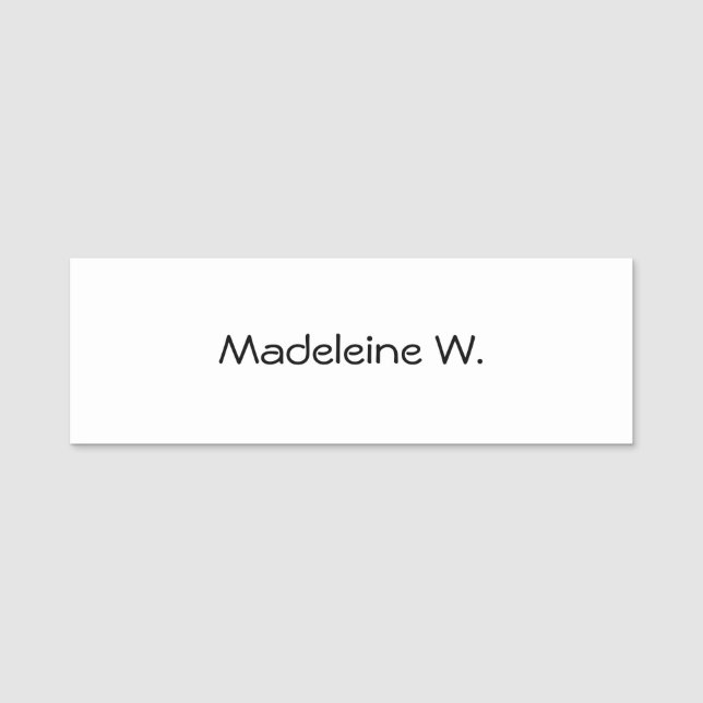 Snyggt, Trendig, modernt, minimalistiskt monogram Namnbricka (Framsida)