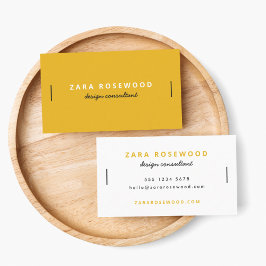 Snyggt Trendig Mustard Gult Modern Minimal Visitkort