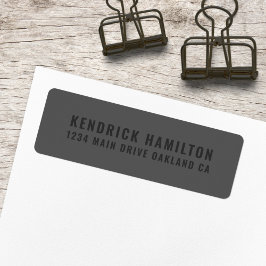 Snyggt Trendig - svart, modern Returadress Returadress Etikett