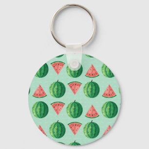 Snyggt Trendig Vattenfärgning Vattenmelon Nyckelring