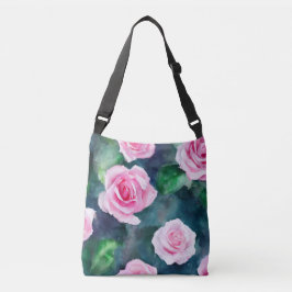 Snyggt Trendig Watercolor Rosa ros Collection Axelväska