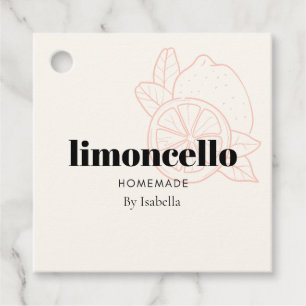 Snyggt Trendigt Hemmagjort Limoncello Tack Gåvor Etiketter