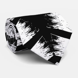 Snyggt Tribal Black and White Neck Tie för manar Slips