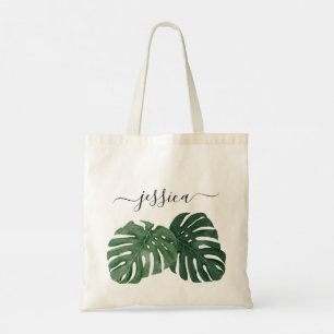 Snyggt Tropical Monstera Tote Bag Tygkasse