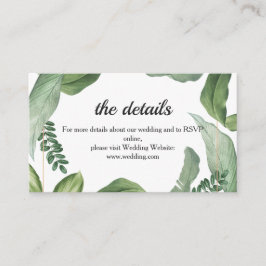 Snyggt tropiska greer. Information om skräppostbrö Tilläggskort