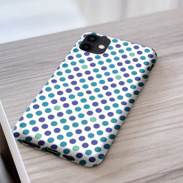 Snyggt Turcoise blue & lila Polka dots modern