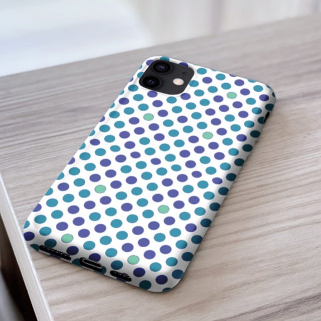 Snyggt Turcoise blue & lila Polka dots modern (Skapare uppladdad)