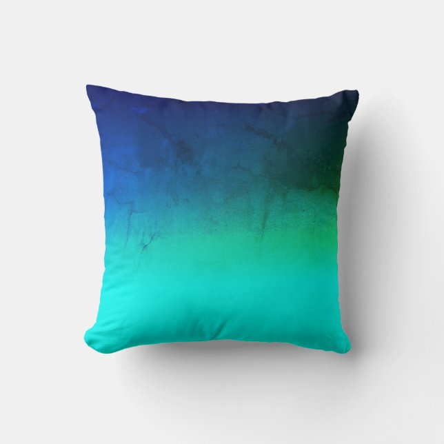 Snyggt Turkos Grönt Blue Minimalistic Cushion Kudde (Framsida)