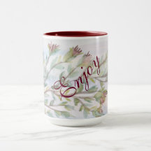 Snyggt Turkos och Burgundy Mugg