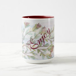 Snyggt Turkos och Burgundy Mugg