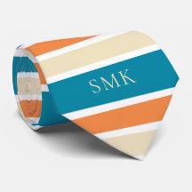 Snyggt Turkos Teal Orange Rand Monogram