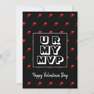 Snyggt U R MY MVP Valentines day Julkort