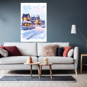 Snyggt, unikt hem AI Art Poster