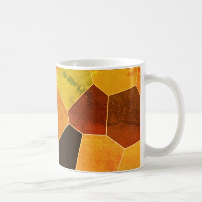 Snyggt Unikt Rustikt Mönster Kaffemugg (Höger)