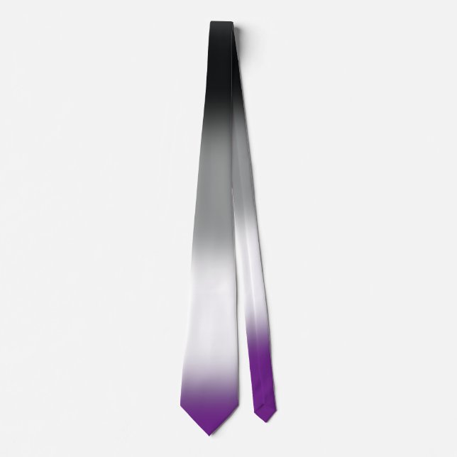 Snyggt Unisex Asexuellt Pride Tie, Ace Flagga Tie Slips (Framsida)
