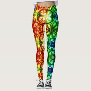 Snyggt vacker färgstark "Ratti_Kreativ_Arts" Leggings