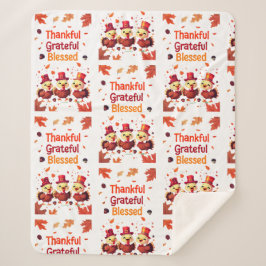 Snyggt välsignad, tacksam och tacksam Thanksgiving