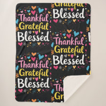 Snyggt välsignad, tacksam och tacksam Thanksgiving