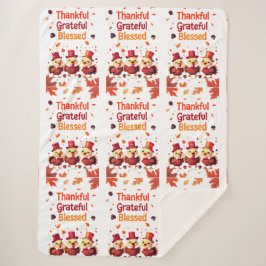 Snyggt välsignad, tacksam och tacksam Thanksgiving