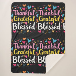 Snyggt välsignad, tacksam och tacksam Thanksgiving