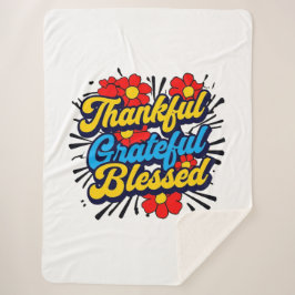 Snyggt välsignad, tacksam och tacksam Thanksgiving