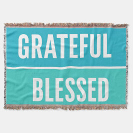 Snyggt välsignad, tacksam och tacksam Thanksgiving Filt