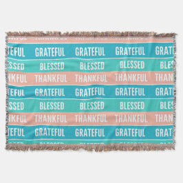 Snyggt välsignad, tacksam och tacksam Thanksgiving Filt