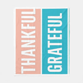 Snyggt välsignad, tacksam och tacksam Thanksgiving Fleecefilt