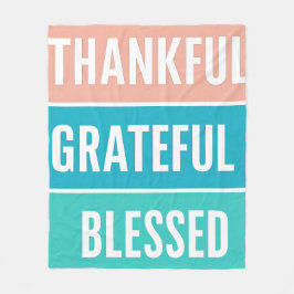 Snyggt välsignad, tacksam och tacksam Thanksgiving Fleecefilt