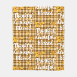Snyggt välsignad, tacksam, tacksam Thanksgiving Fleecefilt