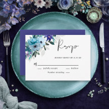 Snyggt vår dammblått lila blommigt bröllop