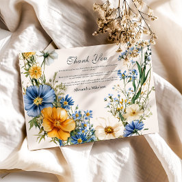 Snyggt Vår Wildblomsänggarden Studenten Tack Kort