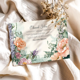 Snyggt Vår WildblomStudentfest Tack Kort