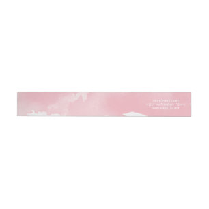 SNYGGT VATTENCOLOR chic blek rosa adress Etikettband
