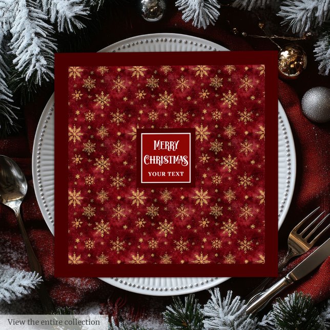 Snyggt Vattenfärgsfärgning Chic Burgundy Red Party Pappersservett (Stylish Watercolor Chic Burgundy Red Party Napkins)