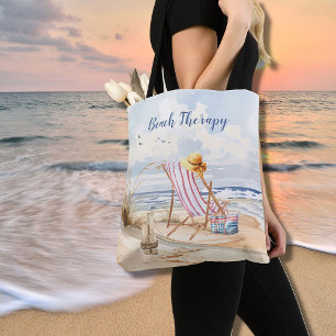 Snyggt Vattenfärgssegment Ocean Sand Personalize Tygkasse