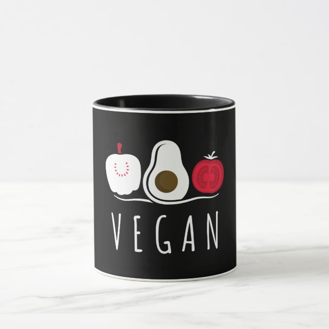 Snyggt Vegan Quote and Fruit Graphic Mugg (Center)
