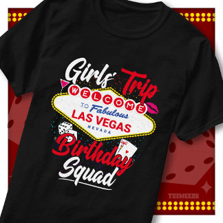 Snyggt Vegas-tjejresan Födelsedagsgänget Välkomsts T Shirt