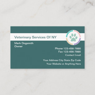 Snyggt Veterinärer Visitkort