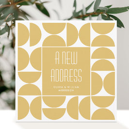 Snyggt Vi har flyttat New Home Adress Gult Meddelande