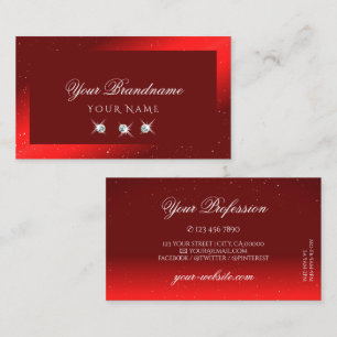 Snyggt Vin Red Sparkling Diamonds Professionell Visitkort