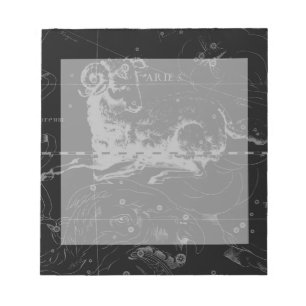 Snyggt Vintage Aries Constellation by Hevelius Anteckningsblock