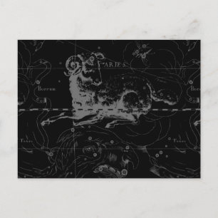 Snyggt Vintage Aries Constellation by Hevelius Vykort